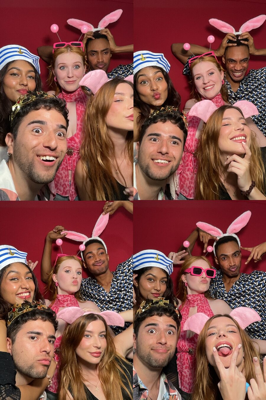 Guests in the Electric Vibe photo booth