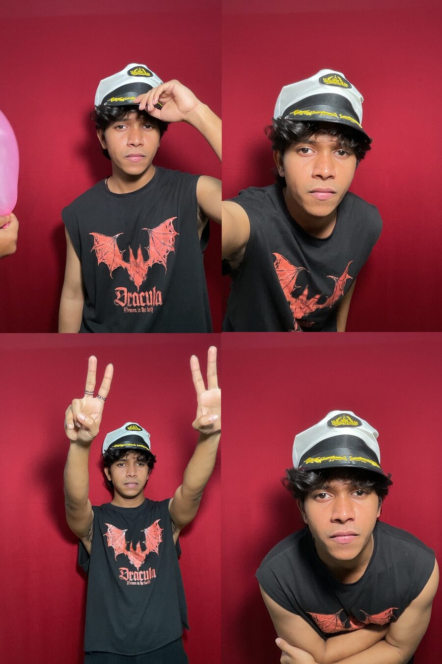 Guests in the Electric Vibe photo booth