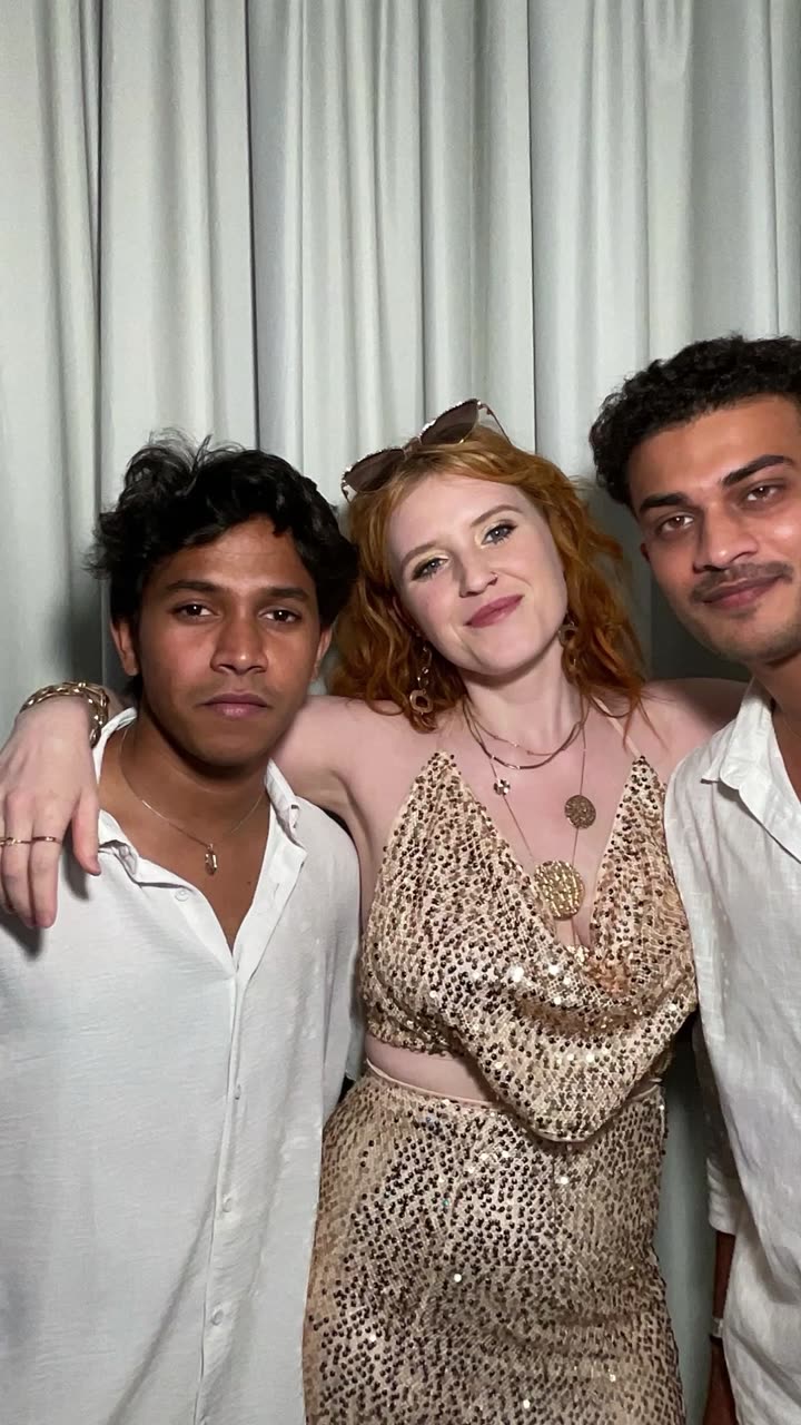 Friends in the photo booth